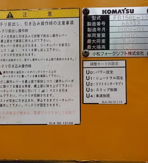Xe Nâng Điện Đứng Lái Komatsu FB15RL-12-88332
