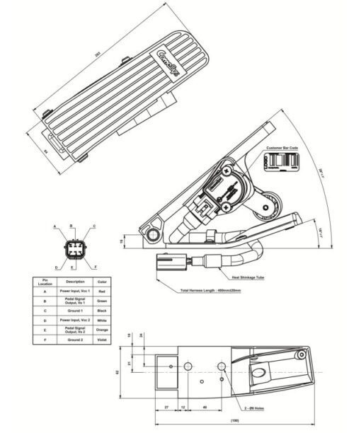 Bộ Chân Ga Xe Nâng Điện Ngồi Komatsu -11-12 ComeSys