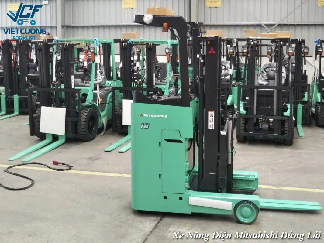 Xe nâng điện đứng lái Mitsubishi