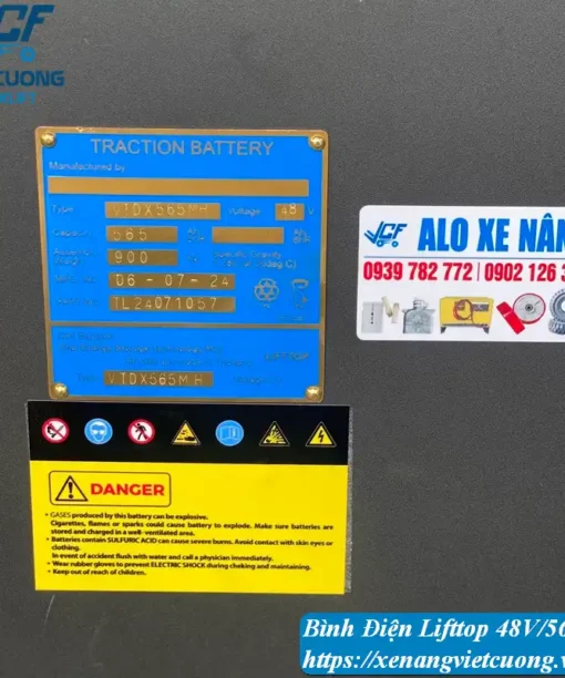 Ắc Quy Lifttop 48V-565Ah giao ngày 8-7-2024